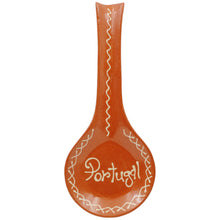 Load image into Gallery viewer, Hand-Painted Terracotta Spoon Rest – Made in Portugal, Traditional Design