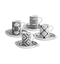 Load image into Gallery viewer, Vista Alegre Portuguese Cobblestone Coffee Cups & Saucers, Set of 4