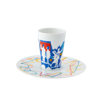 Load image into Gallery viewer, Vista Alegre Escape Goat Coffee Cup with Saucer I - Set of 2