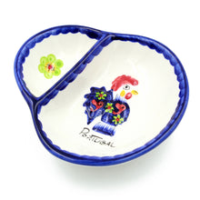 Load image into Gallery viewer, Hand-painted Traditional Portuguese Blue Rooster Ceramic Olive Dish