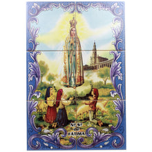 Load image into Gallery viewer, Our Lady of Fatima Apparition Portuguese Ceramic Tile Art Wall Panel Mural Decor