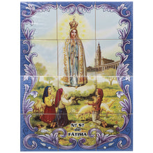 Load image into Gallery viewer, Our Lady of Fatima Apparition Portuguese Ceramic Tile Art Wall Panel Mural Decor