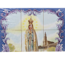 Load image into Gallery viewer, Our Lady of Fatima Apparition Portuguese Ceramic Tile Art Wall Panel Mural Decor
