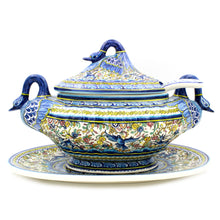 Load image into Gallery viewer, Coimbra Ceramics Hand-painted Decorative Tureen XVII Cent Recreation #1700