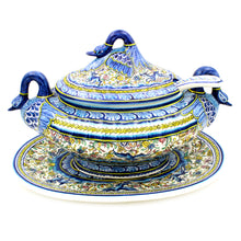 Load image into Gallery viewer, Coimbra Ceramics Hand-painted Decorative Tureen XVII Cent Recreation #1700