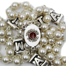 Load image into Gallery viewer, Our Lady of Fatima Pearl Rosary with Fatima Letters