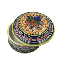 Load image into Gallery viewer, Coimbra Ceramics Hand-painted Decorative Round Box with Lid XVII Cent Recreation #210