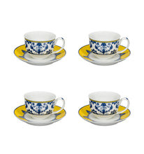 Load image into Gallery viewer, Vista Alegre Castelo Branco Coffee Cup & Saucer, Set of 4