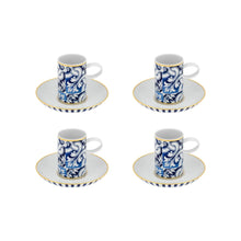 Load image into Gallery viewer, Vista Alegre Transatlântica Coffee Cup & Saucer, Set Of 4