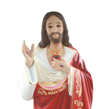 Load image into Gallery viewer, 25" Hand-painted Sacred Heart of Jesus Religious Statue Made in Portugal