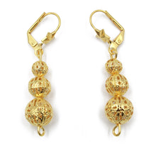 Load image into Gallery viewer, Traditional Portuguese Filigree Costume Earrings with 3 Balls