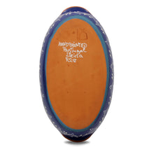 Load image into Gallery viewer, Hand-Painted Terracotta Sausage Roaster Blue or Yellow Design