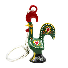 Load image into Gallery viewer, 2" Traditional Portuguese Aluminum Good Luck Rooster Keychain