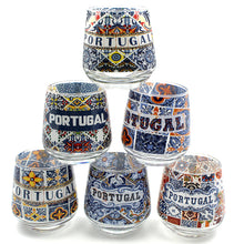 Load image into Gallery viewer, Portugal Tile Azulejo Themed Shot Glasses - Set of 6