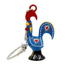 Load image into Gallery viewer, 2" Traditional Portuguese Aluminum Good Luck Rooster Keychain