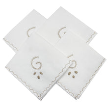 Load image into Gallery viewer, 100% Cotton Beige Hand-Embroidered Viana's Made in Portugal Tablecloth