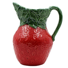 Load image into Gallery viewer, Faiobidos Hand-Painted Ceramic Strawberry Pitcher
