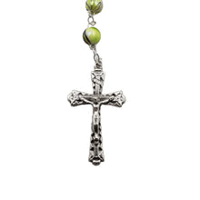 Load image into Gallery viewer, Our Lady of Fatima Light Green Beads Rosary Made in Portugal