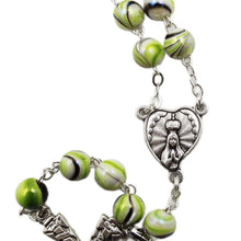 Load image into Gallery viewer, Our Lady of Fatima Light Green Beads Rosary Made in Portugal