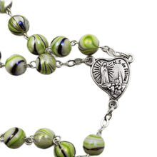 Load image into Gallery viewer, Our Lady of Fatima Light Green Beads Rosary Made in Portugal