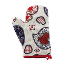 Load image into Gallery viewer, 100% Cotton Viana Hearts Oven Mitt and Pot Holder
