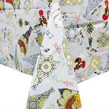 Load image into Gallery viewer, 100% Cotton Blue Codfish Made in Portugal Tablecloth