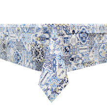 Load image into Gallery viewer, 100% Cotton Blue Tile Azulejo Made in Portugal Tablecloth