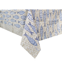 Load image into Gallery viewer, 100% Cotton Cobblestone and Sardines Made in Portugal Tablecloth