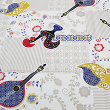 Load image into Gallery viewer, 50% Cotton and Polyester Fado Guitar Regional Made in Portugal Tablecloth