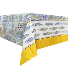 Load image into Gallery viewer, 50% Cotton and Polyester Regional Portuguese with Tile Pattern Made in Portugal Tablecloth