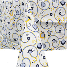 Load image into Gallery viewer, 100% Cotton Yellow Viana Style Round Made in Portugal Tablecloth