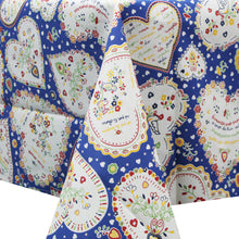 Load image into Gallery viewer, 100% Cotton Namorados Blue Made in Portugal Tablecloth