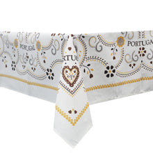Load image into Gallery viewer, 100% Cotton Viana Heart Made in Portugal Tablecloth