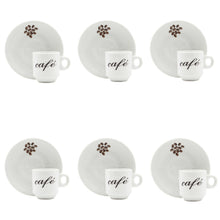 Load image into Gallery viewer, Café Espresso Cups and Saucers with Gift Box, Set of 6