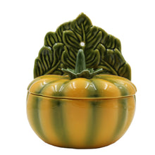 Load image into Gallery viewer, Faiobidos Hand-Painted Ceramic Pumpkin Salt Holder