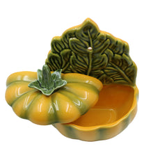 Load image into Gallery viewer, Faiobidos Hand-Painted Ceramic Pumpkin Salt Holder
