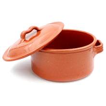 Load image into Gallery viewer, Traditional Portuguese Clay Terracotta Cazuela Cooking Pot with Lid
