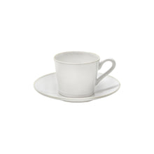 Load image into Gallery viewer, Costa Nova Beja 6 oz. White Cream Tea Cup and Saucer Set