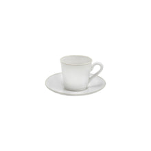 Load image into Gallery viewer, Costa Nova Beja 3 oz. White Cream Coffee Cup and Saucer Set
