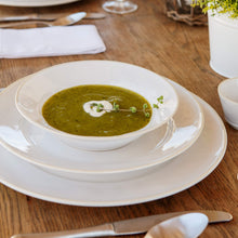 Load image into Gallery viewer, Costa Nova Beja 8" White Cream Soup/Pasta Plate Set