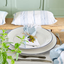 Load image into Gallery viewer, Costa Nova Beja 11" White Blue Dinner Plate Set