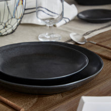 Load image into Gallery viewer, Costa Nova Livia 9" Matte Black Salad/Dessert Plate Set