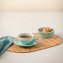 Load image into Gallery viewer, Casafina Taormina 7 oz. Aqua Tea Cup and Saucer Set