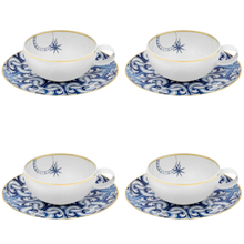 Load image into Gallery viewer, Vista Alegre Transatlântica Tea Cup & Saucer, Set of 4