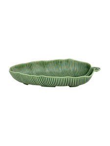 Bordallo Pinheiro Leaves Green Banana Leaf Salad Bowl
