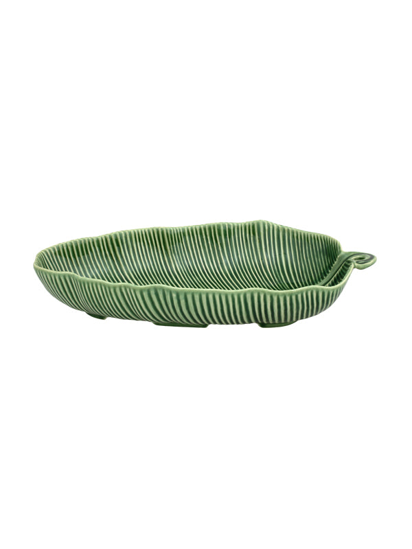 Bordallo Pinheiro Leaves Green Banana Leaf Salad Bowl