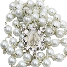 Load image into Gallery viewer, Our Lady of Fatima Made in Portugal Elegant White Pearl Rosary
