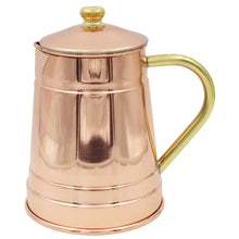 Load image into Gallery viewer, Handcrafted Copper Coffee Pot with Elegant Handle and Decorative Lid
