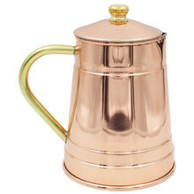 Load image into Gallery viewer, Handcrafted Copper Coffee Pot with Elegant Handle and Decorative Lid
