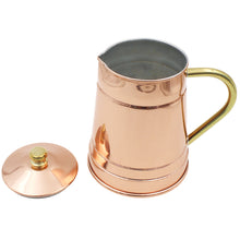 Load image into Gallery viewer, Handcrafted Copper Coffee Pot with Elegant Handle and Decorative Lid
